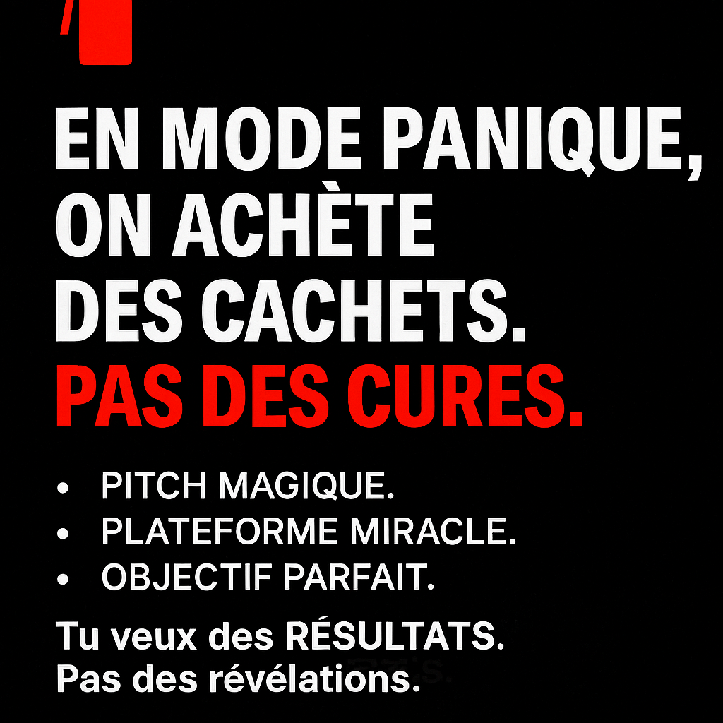 En mode panique, on achète des cachets. Pas des cures.